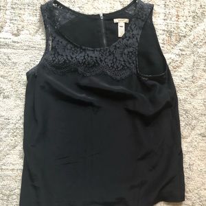 J Crew Black Lace Tank
